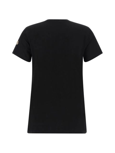 Moncler logo-patch crew-neck T-shirt - Black - zdjęcie produktu nr 2