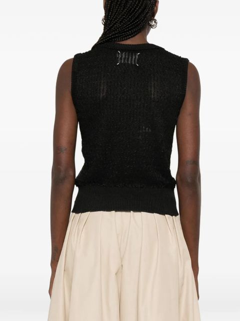 Maison Margiela crew-neck sleeveless vest - Black
