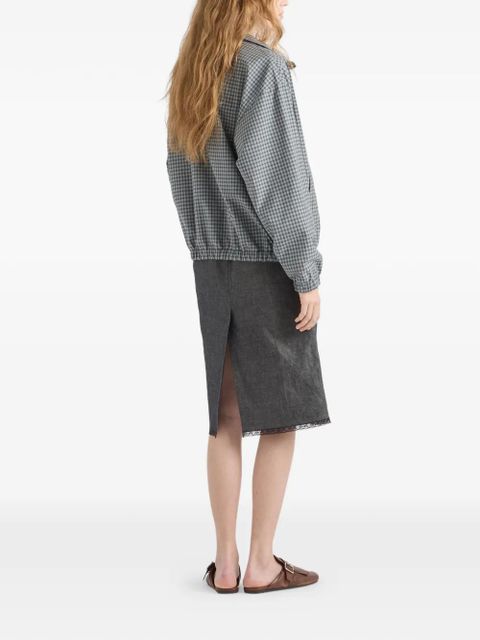 Prada checked poplin jacket - Grey