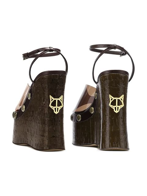 Naked Wolfe sandały Tiger Lilly damskie kolor brązowy na koturnie Tiger Lilly Brown