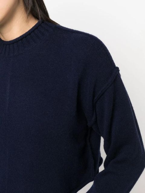 Sportmax ribbed-knit cropped jumper - Blue