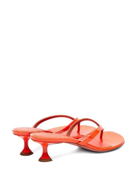 Amina Muaddi patent-leather sandals - Orange