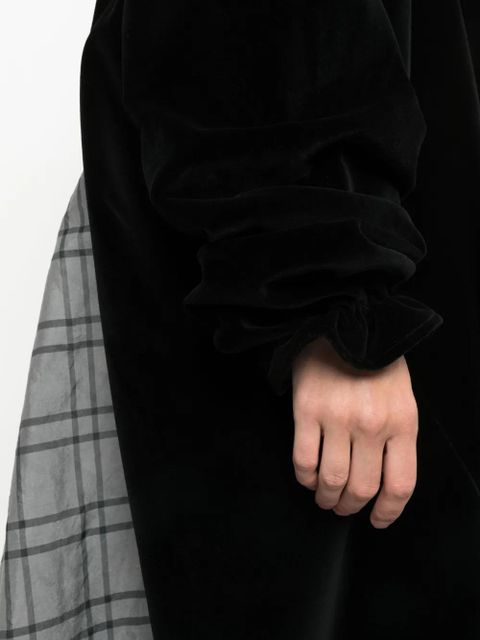 Maison Margiela Spliced checked midi dress - Black