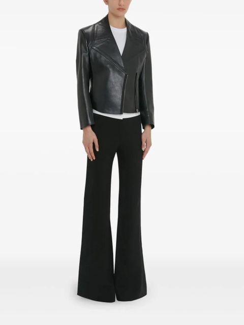 Victoria Beckham tailored leather biker jacket - Black