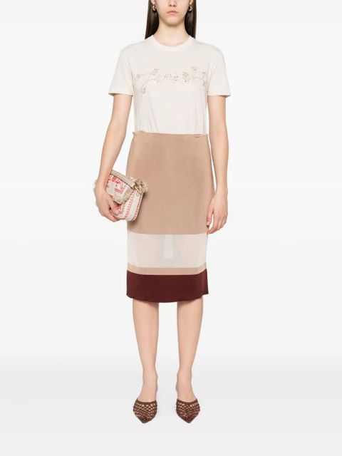 FENDI sequin-embellished T-shirt - Neutrals