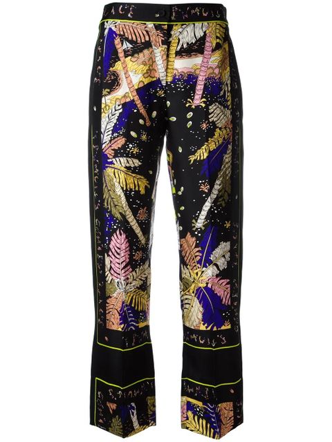 PUCCI feather motif cropped trousers - Black - zdjęcie produktu nr 1