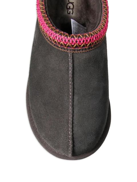 UGG Tasman II embroidered trim slippers - Grey