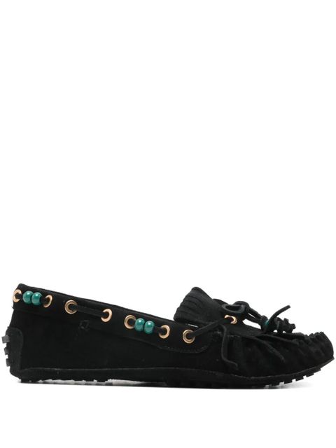 FARM Rio beaded fringed loafers - Black - zdjęcie produktu nr 1