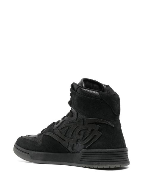 MISBHV panelled high-top leather sneakers - Black