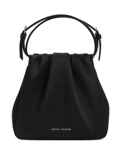 Amina Muaddi gathered tote bag - Black - zdjęcie produktu nr 1