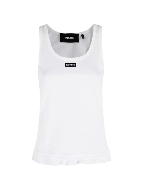 ROTATE BIRGER CHRISTENSEN ruffled hem tank top - White - zdjęcie produktu nr 1