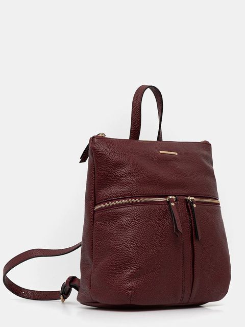 Geox plecak skórzany IRENIE damski kolor bordowy duży gładki D25JVA 00046 - zdjęcie produktu nr 2