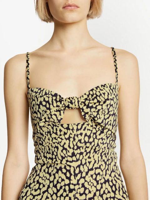 Proenza Schouler leopard-print tank dress - Black