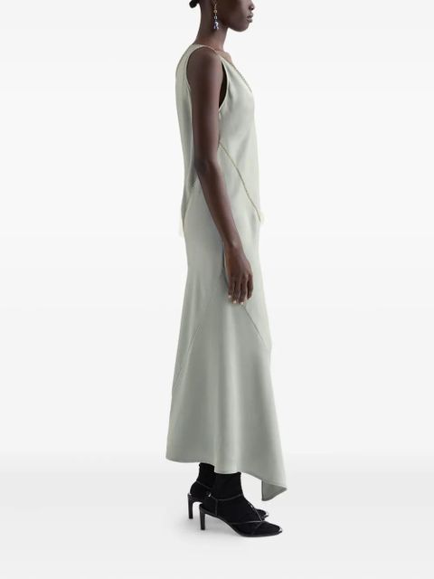 Jil Sander crystal V-neck dress - Neutrals - zdjęcie produktu nr 2