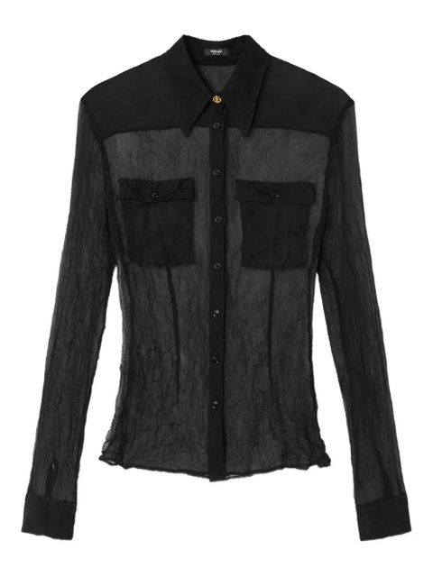 Versace silk crêpe shirt - Black - zdjęcie produktu nr 1