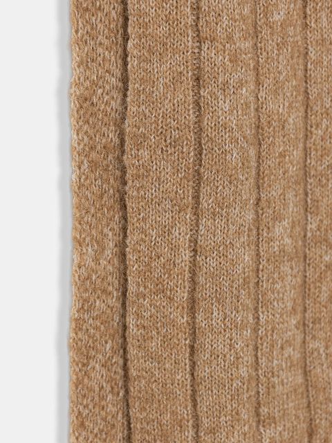 Tommy Hilfiger szalik z dodatkiem wełny damski kolor beżowy gładki AW0AW17787