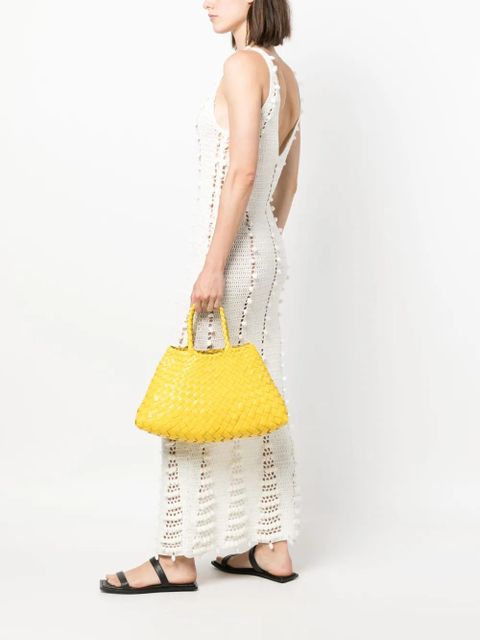 DRAGON DIFFUSION woven leather tote bag - Yellow - zdjęcie produktu nr 2