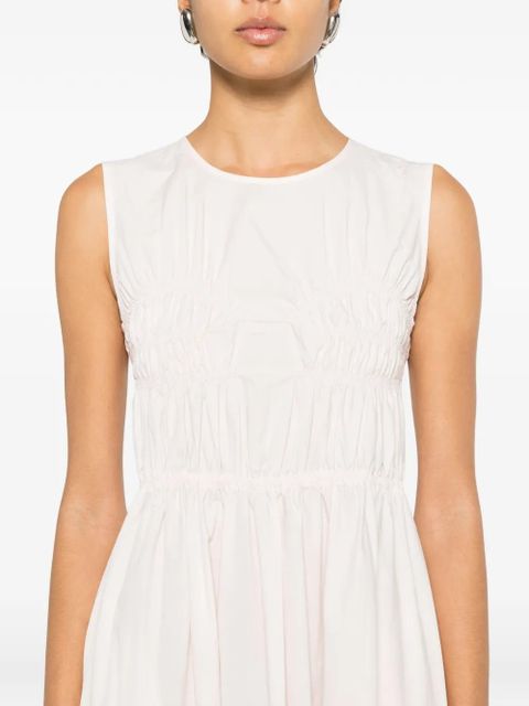 Cecilie Bahnsen gathered sleeveless midi dress - Pink