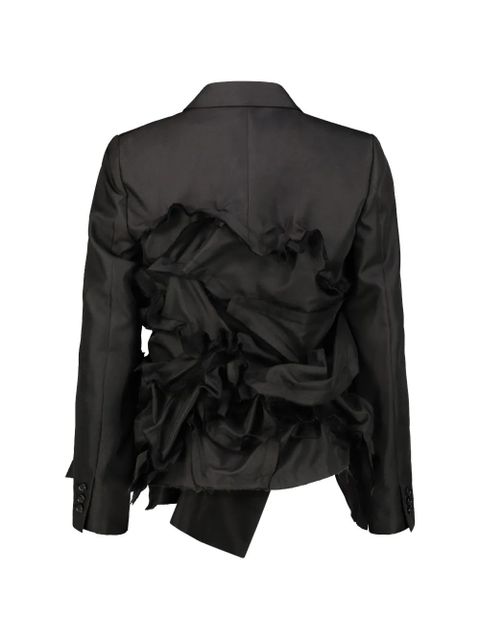 Comme Des Garçons ruffled deconstructed jacket - Black