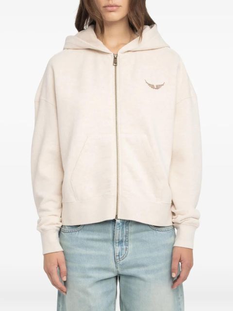 Zadig&Voltaire zip-front hoodie - Neutrals