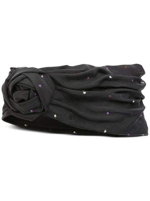 Maison Michel Hiromi ruched headband - Grey - zdjęcie produktu nr 1