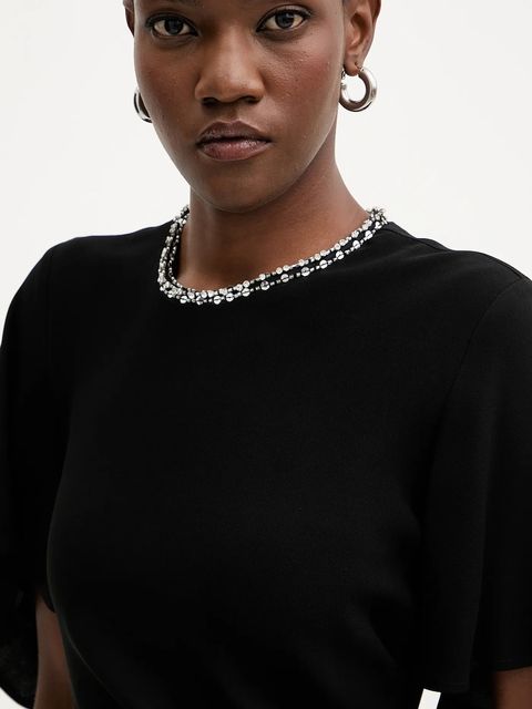 Pinko sukienka kolor czarny midi dopasowana 105583 A2Q2