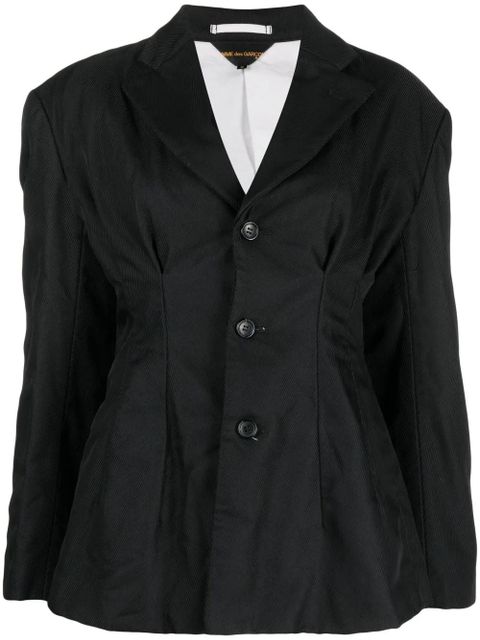 Comme Des Garçons button-up cotton blazer - Black - zdjęcie produktu nr 1