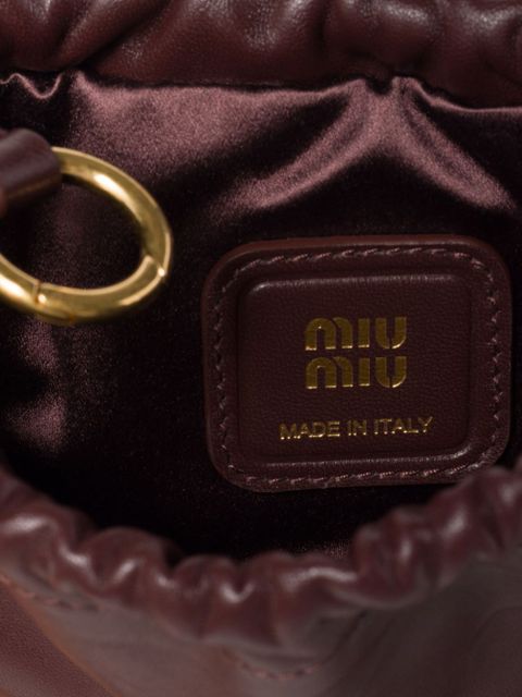 Miu Miu logo patch pouch - Red
