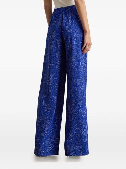Lauren Ralph Lauren paisley-print drawstring trousers - Blue