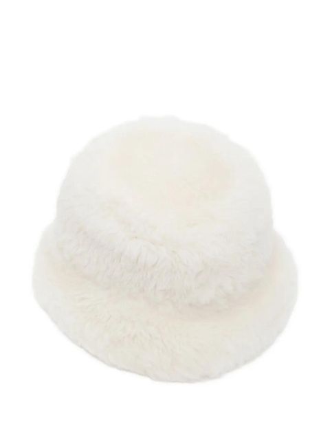 Moncler Grenoble shearling-trimmed bucket hat - Neutrals