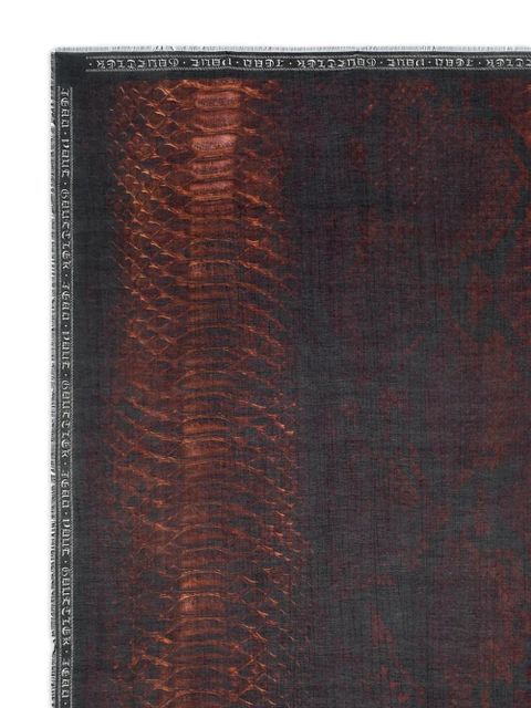 Jean Paul Gaultier python print logo scarf - Black - zdjęcie produktu nr 2