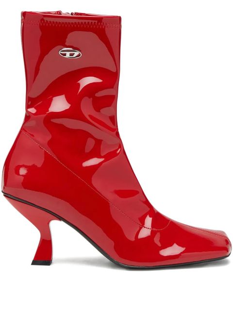 Diesel 75mm Amber logo-plaque ankle boots - Red - zdjęcie produktu nr 1