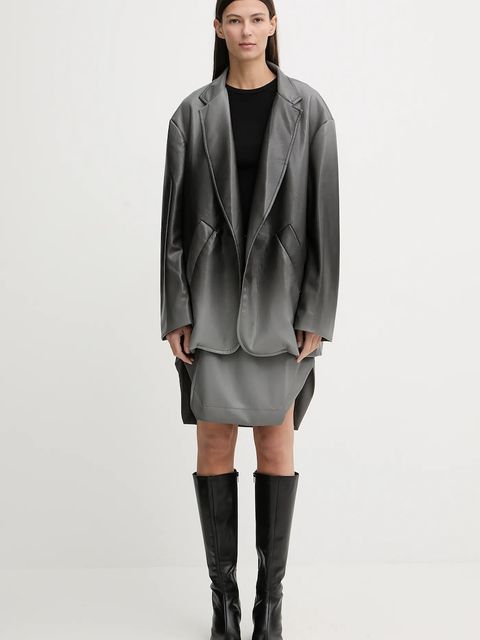 MMC STUDIO kurtka kolor szary przejściowa oversize OMBRE.JACKET - zdjęcie produktu nr 2