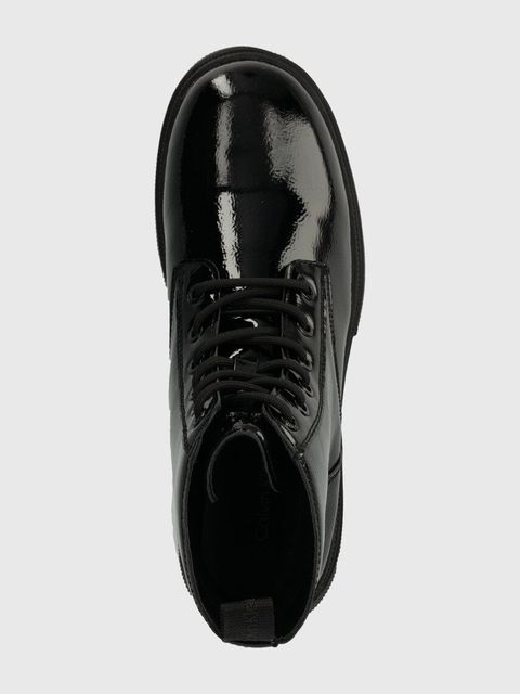 Calvin Klein Jeans workery CHUNKY COMBAT LACEUP BOOT WN damskie kolor czarny na płaskim obcasie YW0YW01265