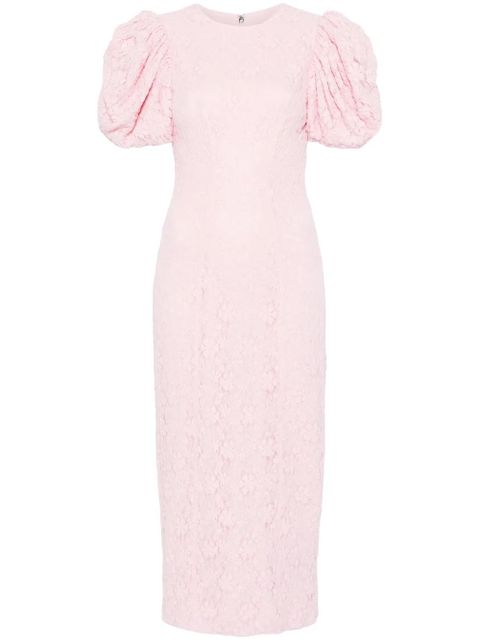 ROTATE BIRGER CHRISTENSEN lace fitted midi dress - Pink - zdjęcie produktu nr 1