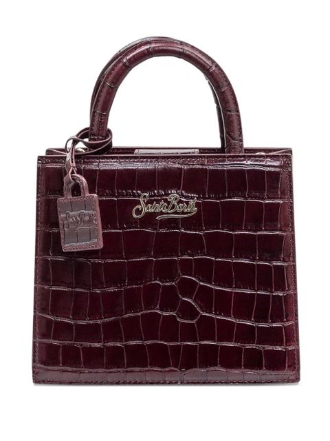 MC2 Saint Barth mini croc-embossed satchel bag - Red - zdjęcie produktu nr 1
