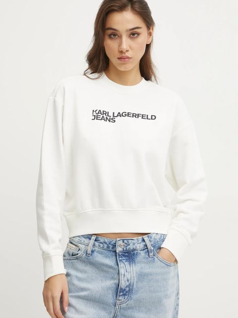 Karl Lagerfeld Jeans bluza damska kolor biały z nadrukiem A1W20005 - zdjęcie produktu nr 1