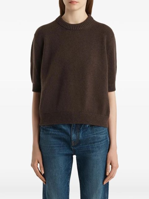 KHAITE Davin short-sleeve top - Brown - zdjęcie produktu nr 1
