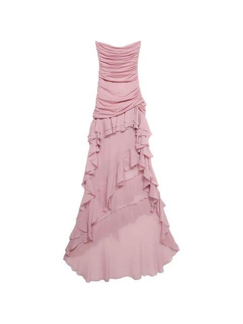 Blumarine strapless ruffled gown - Pink - zdjęcie produktu nr 1
