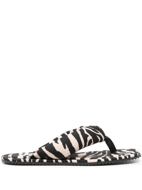 The Attico zebra-print square slides - Neutrals - zdjęcie produktu nr 1