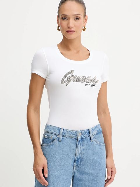 Guess t-shirt damski kolor biały W5YI16 J1314 - zdjęcie produktu nr 1