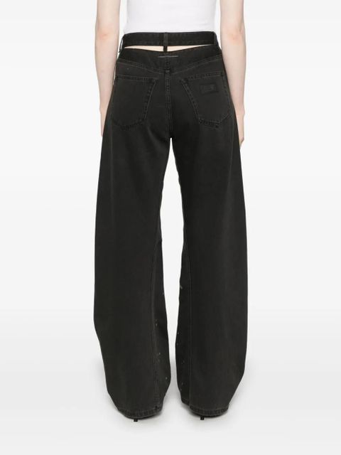 MM6 Maison Margiela paint-splatter effect jeans - Black