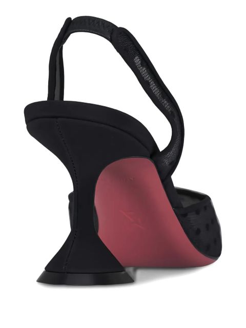 Amina Muaddi Holli mesh slingback sandals - Black - zdjęcie produktu nr 2