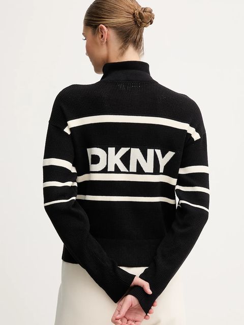 Dkny kardigan damski kolor czarny DP5R0756 - zdjęcie produktu nr 1