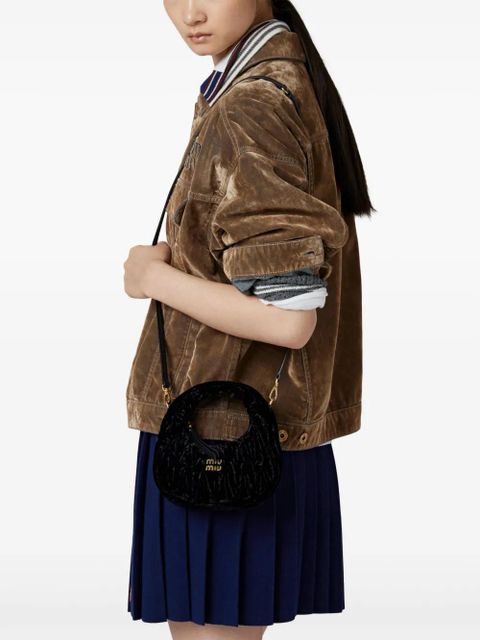 Miu Miu Wander velvet mini bag - Black