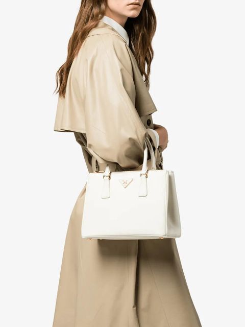 Prada medium Galleria leather tote bag - White - zdjęcie produktu nr 2
