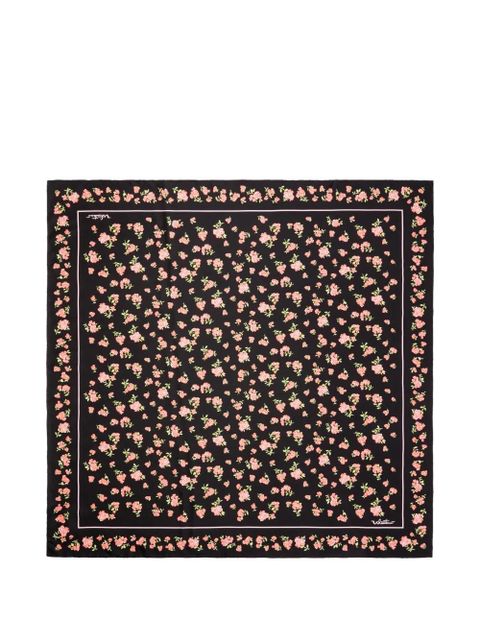 Valentino Garavani mazzetto coriandolo silk scarf - Black