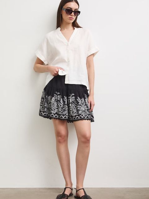 Medicine bluzka koszulowa damska lniana - zdjęcie produktu nr 1