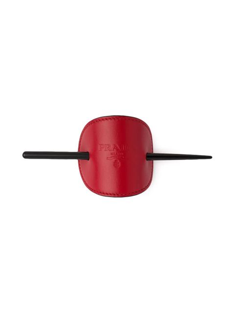 Prada logo stick barette - Red