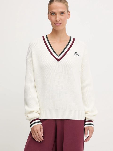 Guess sweter z dodatkiem wełny SABINA damski kolor beżowy lekki V5BR01 Z1152 - zdjęcie produktu nr 1